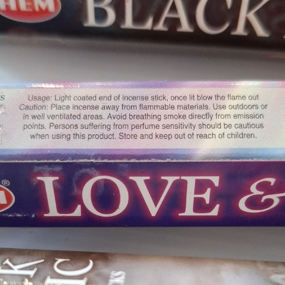 Hem Incense Sticks in Black Love, Love & Sex, and Black Magic - Picture 3 of 3